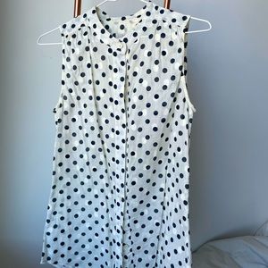 J. Crew Women’s Polka Dot Sleeveless Top